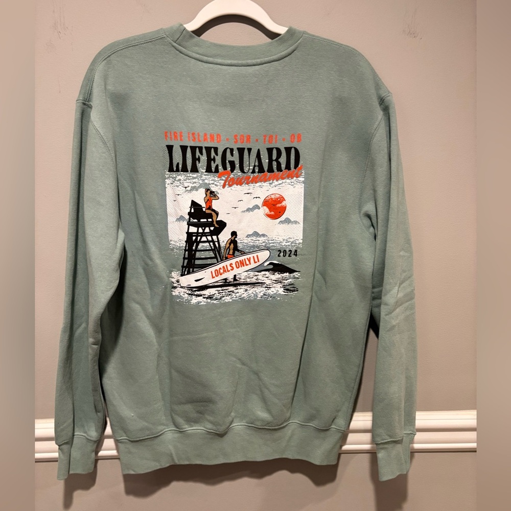 Unisex Local's Only Fire Island Lifeguard Crewneck - Size M New